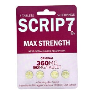 Scrip7 7OH Chewable Tablets Max Strength 90mg x 20ct