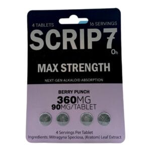 Scrip7 7OH Chewable Tablets Max Strength 90mg x 20ct