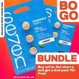 Se7en 7-OH Chewable Cherry Tablets 30mg x 3ct (Bundle - Buy 2 Get 1 Free)