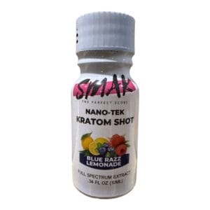 SMAK Nano Kratom Shot in Blue Razz Flavor 110mg 10mL