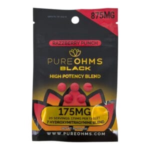 PURE OHMS Black 7-OH Flavored Tablets 175mg x 5ct