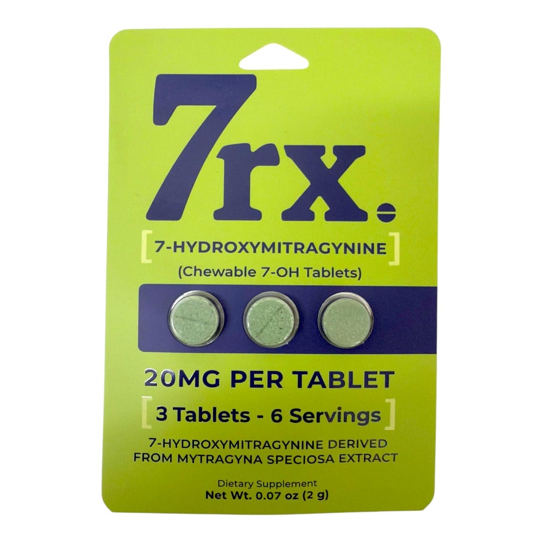 7rx 7-OH Kratom Tablets 20mg x 3ct | Image 1 | 7rx 7-OH Kratom Tablets 20mg x 3ct