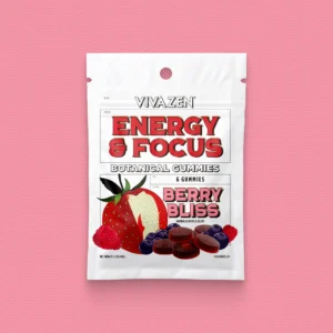 VIVAZEN Energy + Focus Gummies, 6CT, Berry Bliss