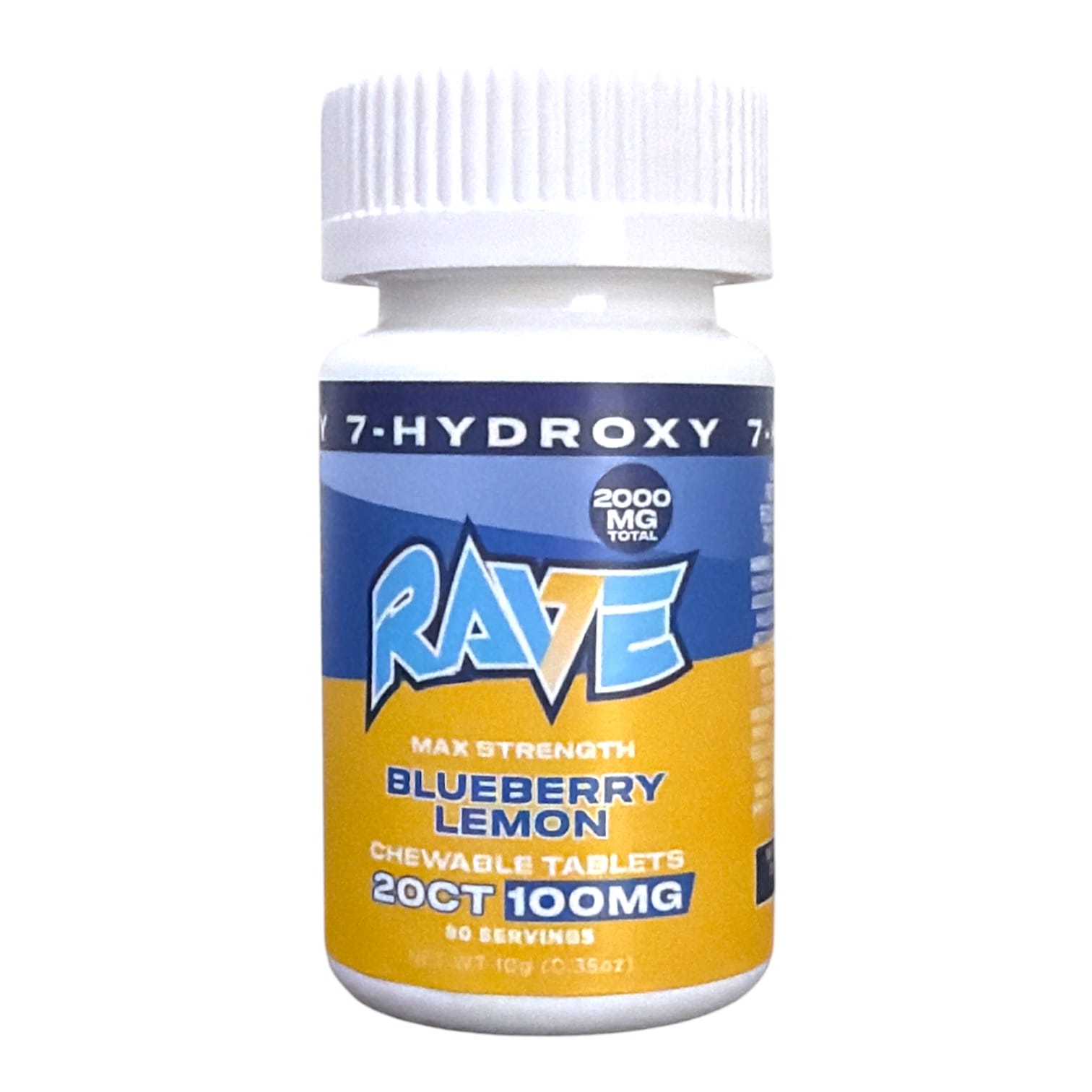 Rave 7-OH Tablets Blueberry Lemon, 100mg x 20ct | Image 1 | Rave 7-OH Tablets Blueberry Lemon, 100mg x 20ct