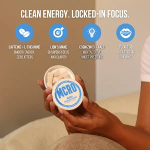 MCRO – Caffeine + Nootropics Pouches, 15ct