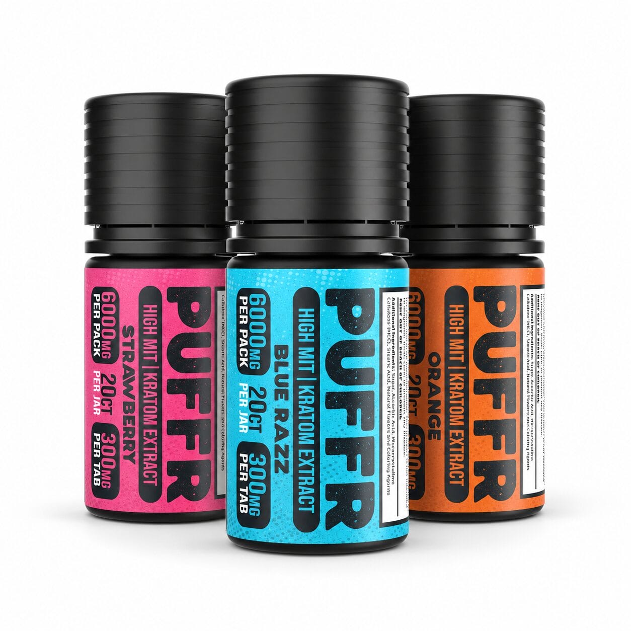 PUFFR – High-MIT flavored kratom extract, 300mg/tab