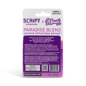 Script Botanicals – Cat’s Claw Extract Flavored Tablets, 100mg x 4ct
