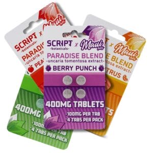 Script Botanicals – Cat’s Claw Extract Flavored Tablets, 100mg x 4ct