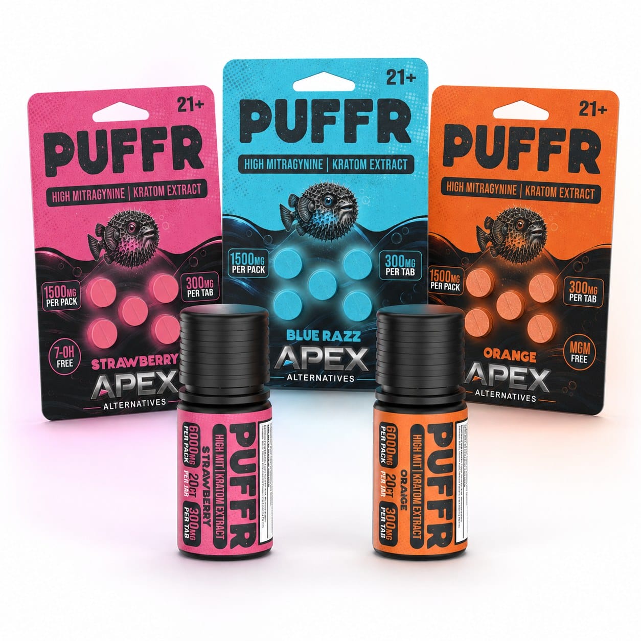 PUFFR - High-MIT flavored kratom extract, 300mg/tab | Image 1 | PUFFR – High-MIT flavored kratom extract, 300mg/tab