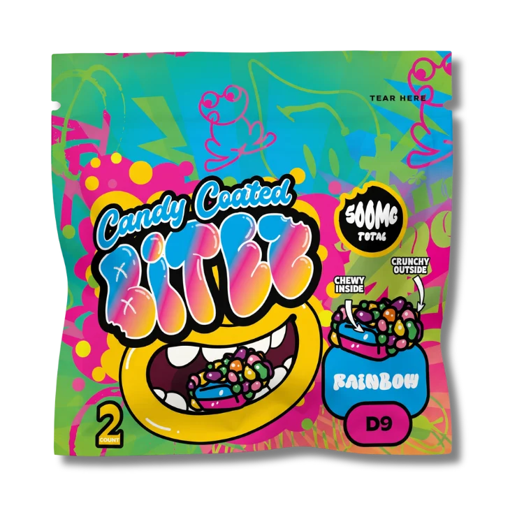 Candy Coated Bitez - Mushroom Delta 9 Gummies, 250mg x 2ct | Image 2 | Candy Coated Bitez – Mushroom Delta 9 Gummies, 250mg x 2ct