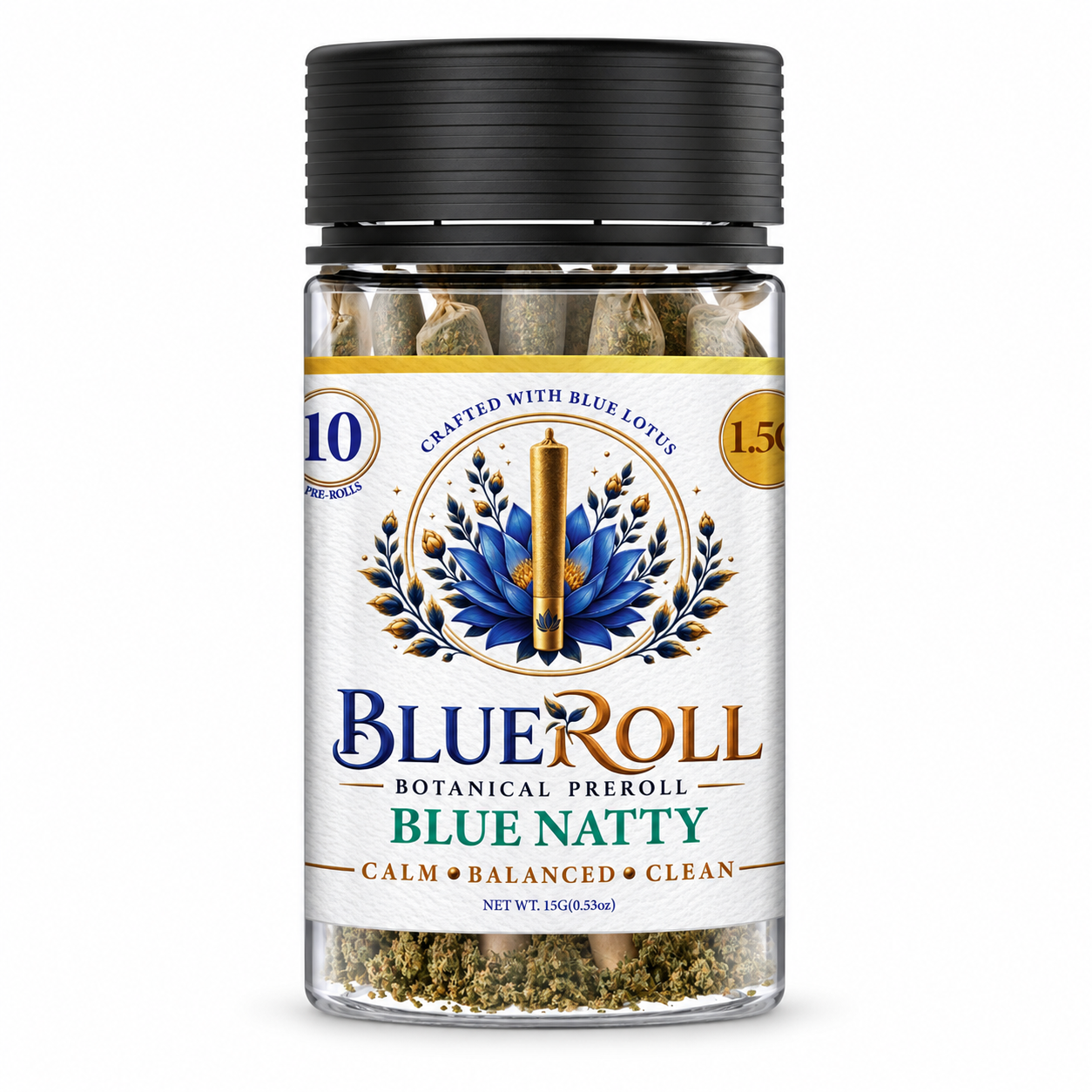 Blue Roll - Blue Lotus Botanical Preroll, 10ct | Image 1 | Blue Roll – Blue Lotus Botanical Preroll, 10ct