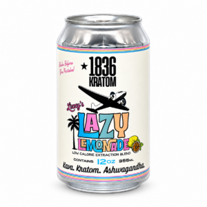 1836 Kratom - Lizzy’s Lazy Lemonade Kratom Kava, 355mL