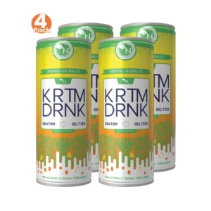 KRTM DRNK Mango Bubbles Kratom Beverage – 130mg, Single Can