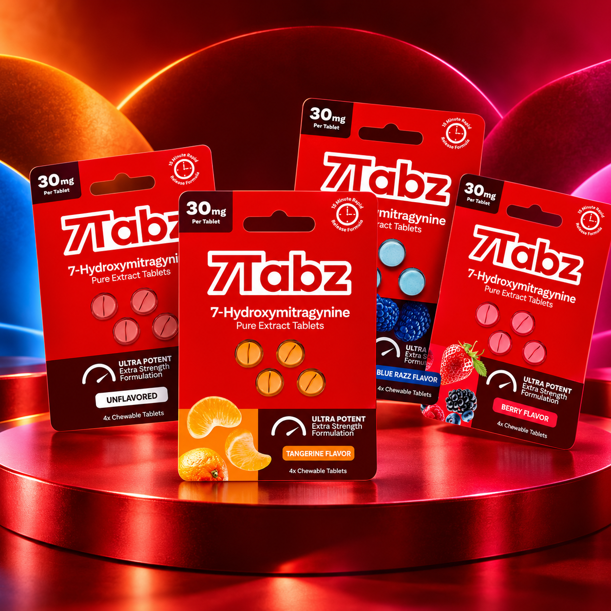 7Tabz - Extra Strength Pure Extract 7-OH Tablets, 30mg | Image 1 | 7Tabz – Extra Strength Pure Extract 7-OH Tablets, 30mg