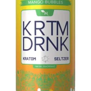 KRTM DRNK Mango Bubbles Kratom Beverage – 130mg, Single Can
