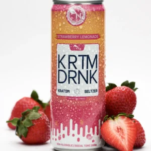 KRTM DRNK Strawberry Lemonade Kratom Beverage – 130mg, Single Can
